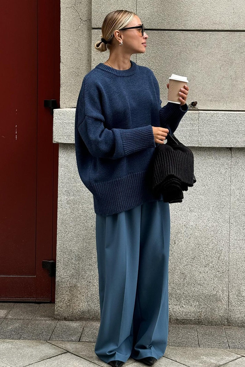 Jocelyn | Pull en tricot oversized à manches longues et épaules tombantes pour femmes