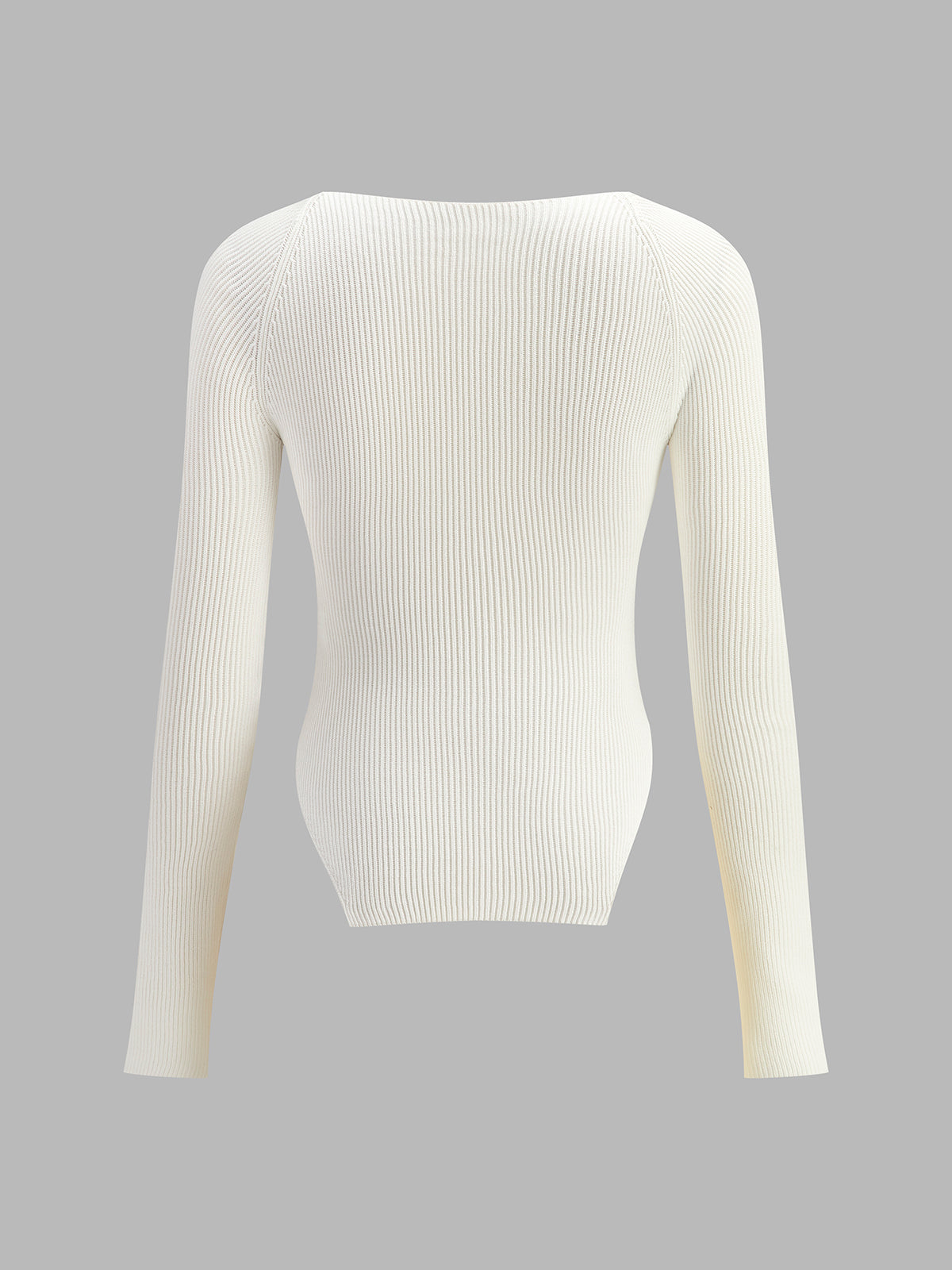 Joella | Haut en tricot à manches longues avec ourlet pointu et décolleté en cœur pour femmes