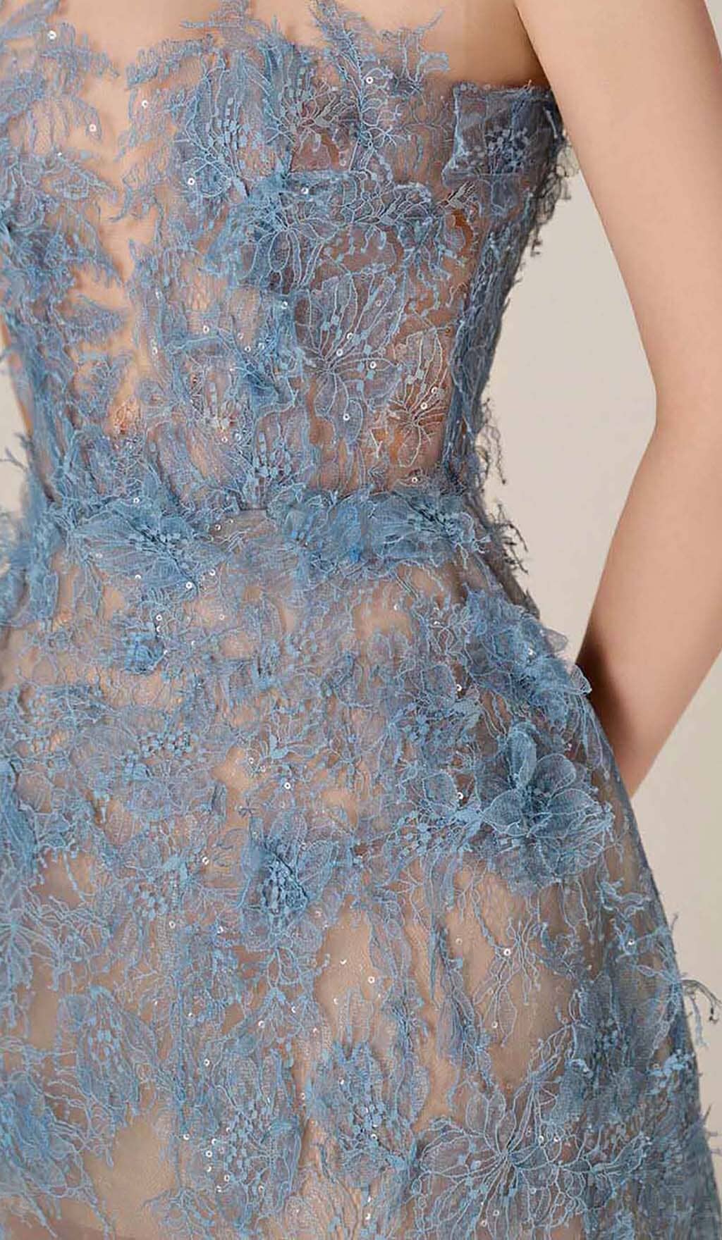 Joelle | Robe de bal midi en dentelle florale pour femmes