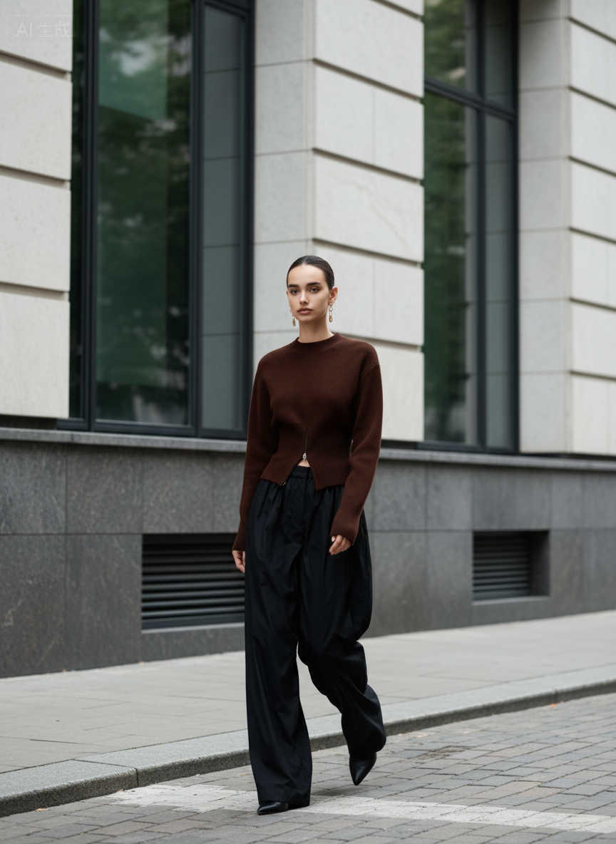 Kallie | Pull en tricot côtelé à manches longues avec fente avant pour femmes