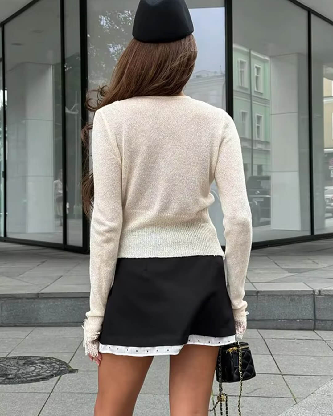 Kassandra | Cardigan en tricot à manches longues, décolleté en V et boutons sur le devant pour femmes