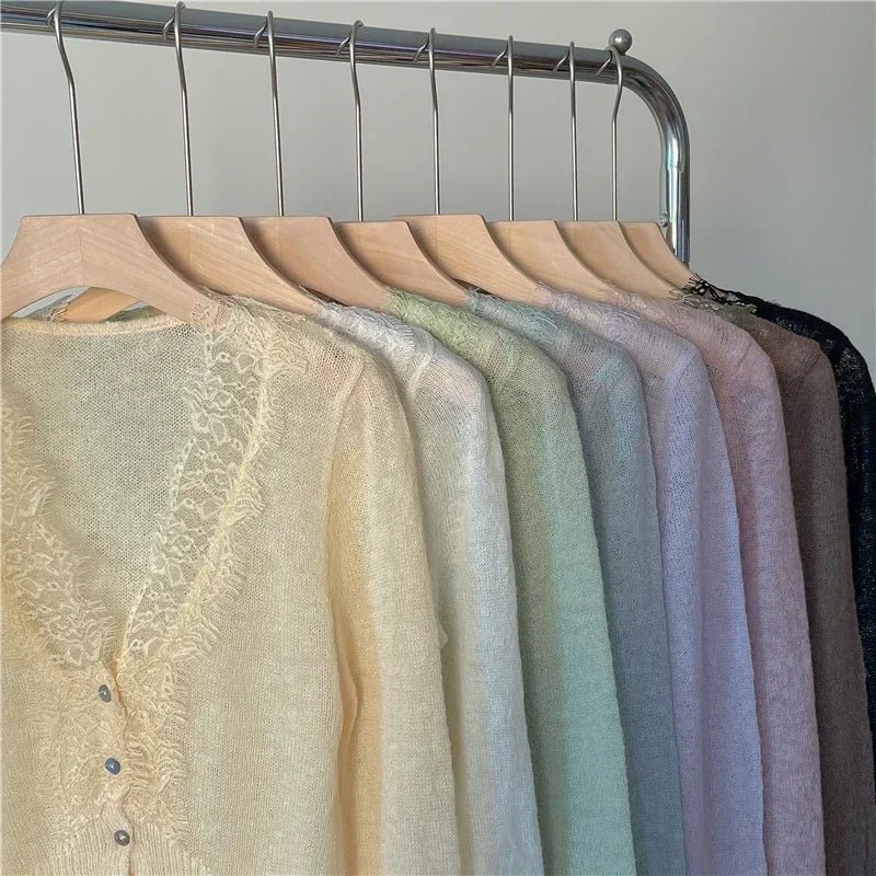 Kassandra | Cardigan en tricot à manches longues, décolleté en V et boutons sur le devant pour femmes