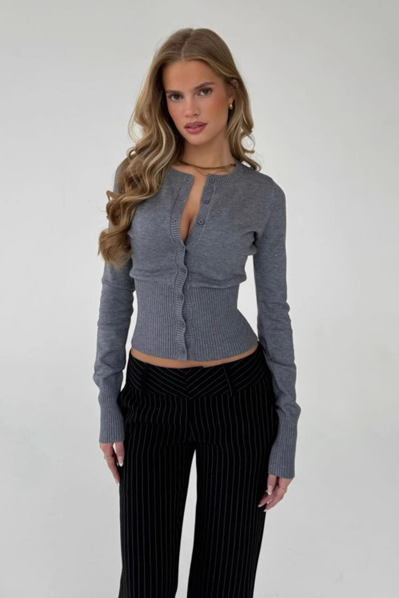 Kaylin | Gilet ajusté en tricot côtelé pour femmes