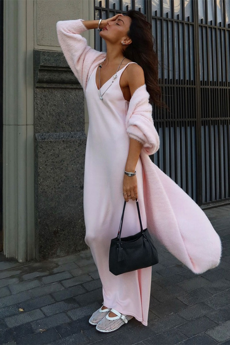 Kendra | Cardigan long en tricot ouvert pour femmes