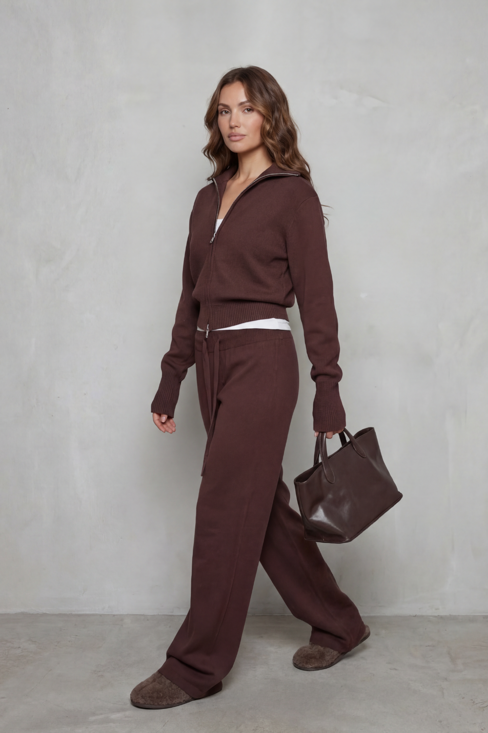 Kimber | Ensemble en tricot à col zippé pour femmes