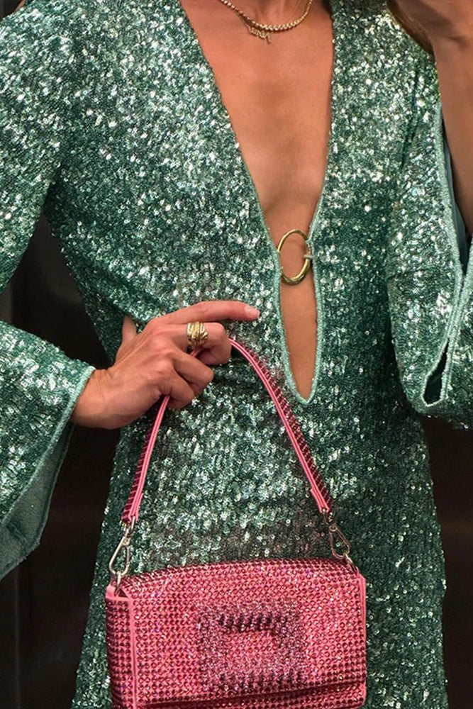 Leilani | Robe d'été mini à manches longues en sequins pour femmes