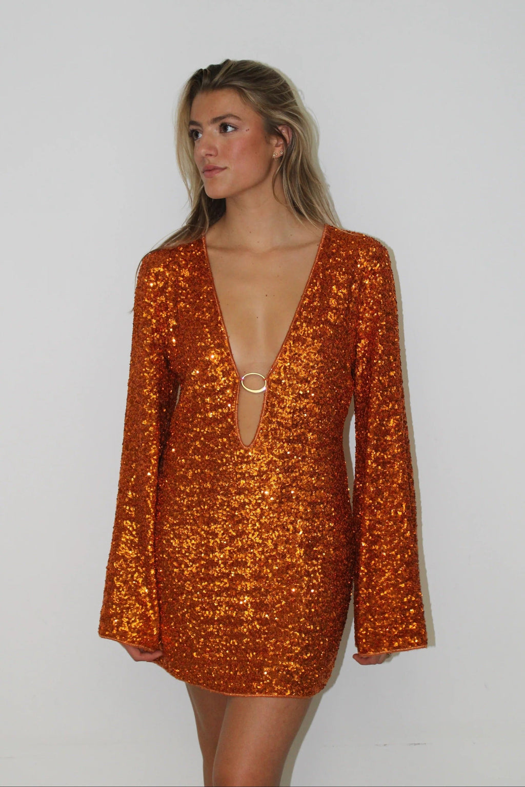 Leilani | Robe d'été mini à manches longues en sequins pour femmes
