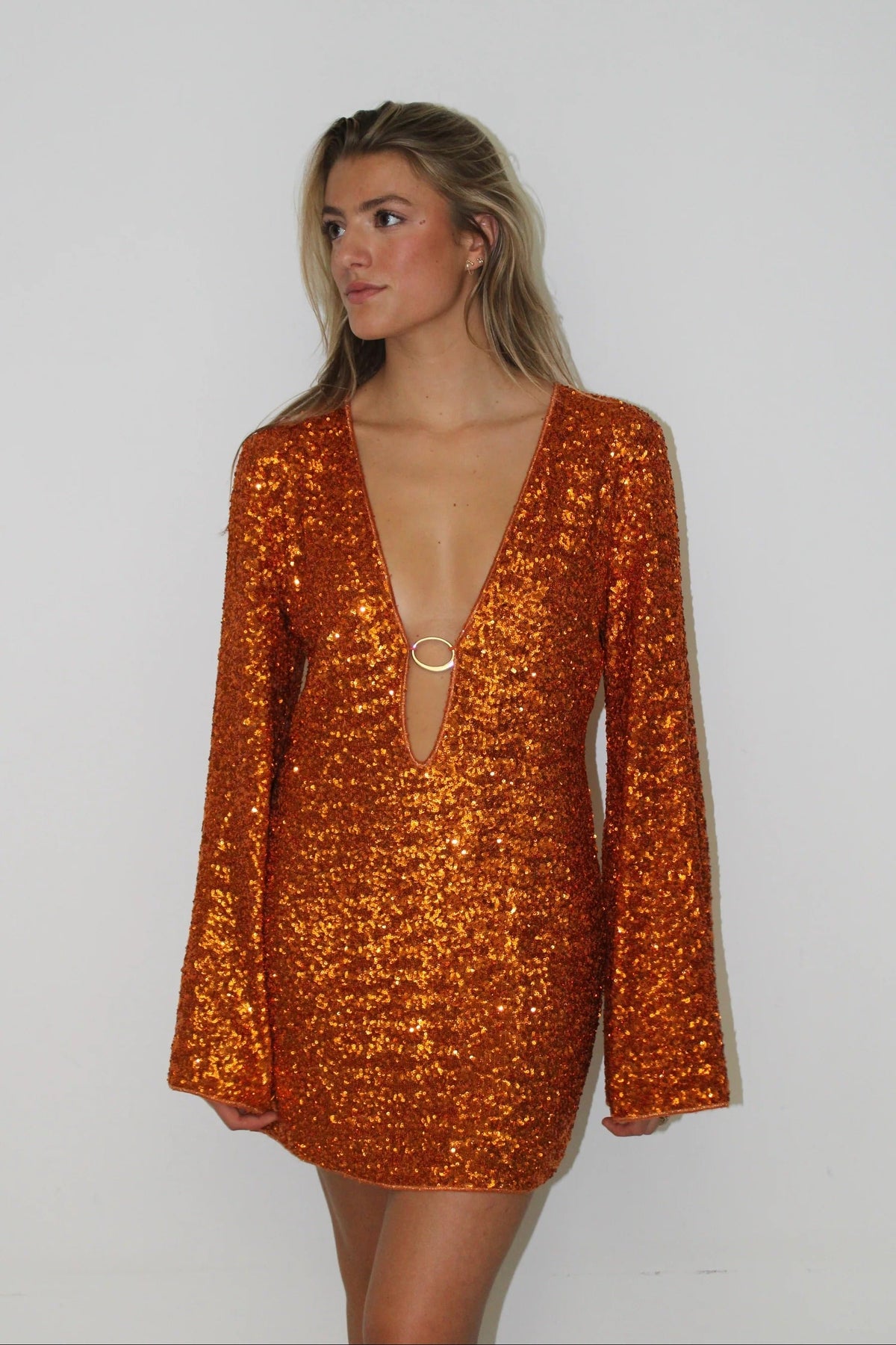 Leilani | Robe d'été mini à manches longues en sequins pour femmes
