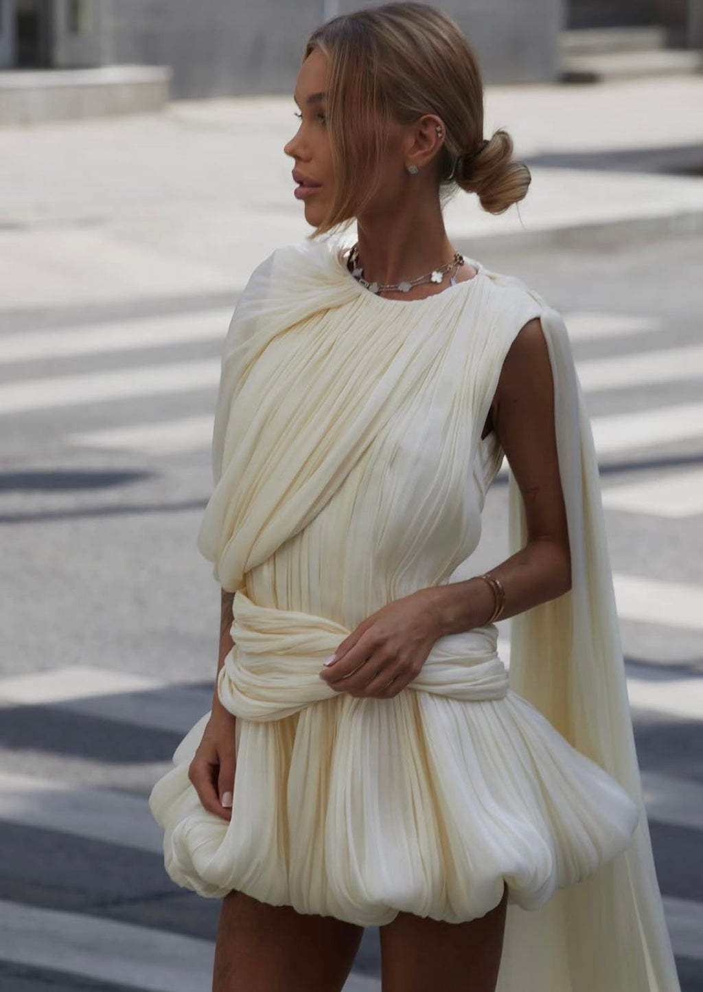 Liana | Robe Mini d'Été Élégante pour Femme avec Jupe Bouffante