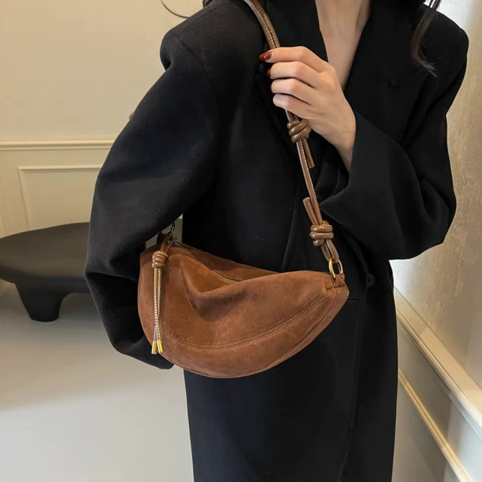 Loretta | Sac à bandoulière en faux suède pour femmes