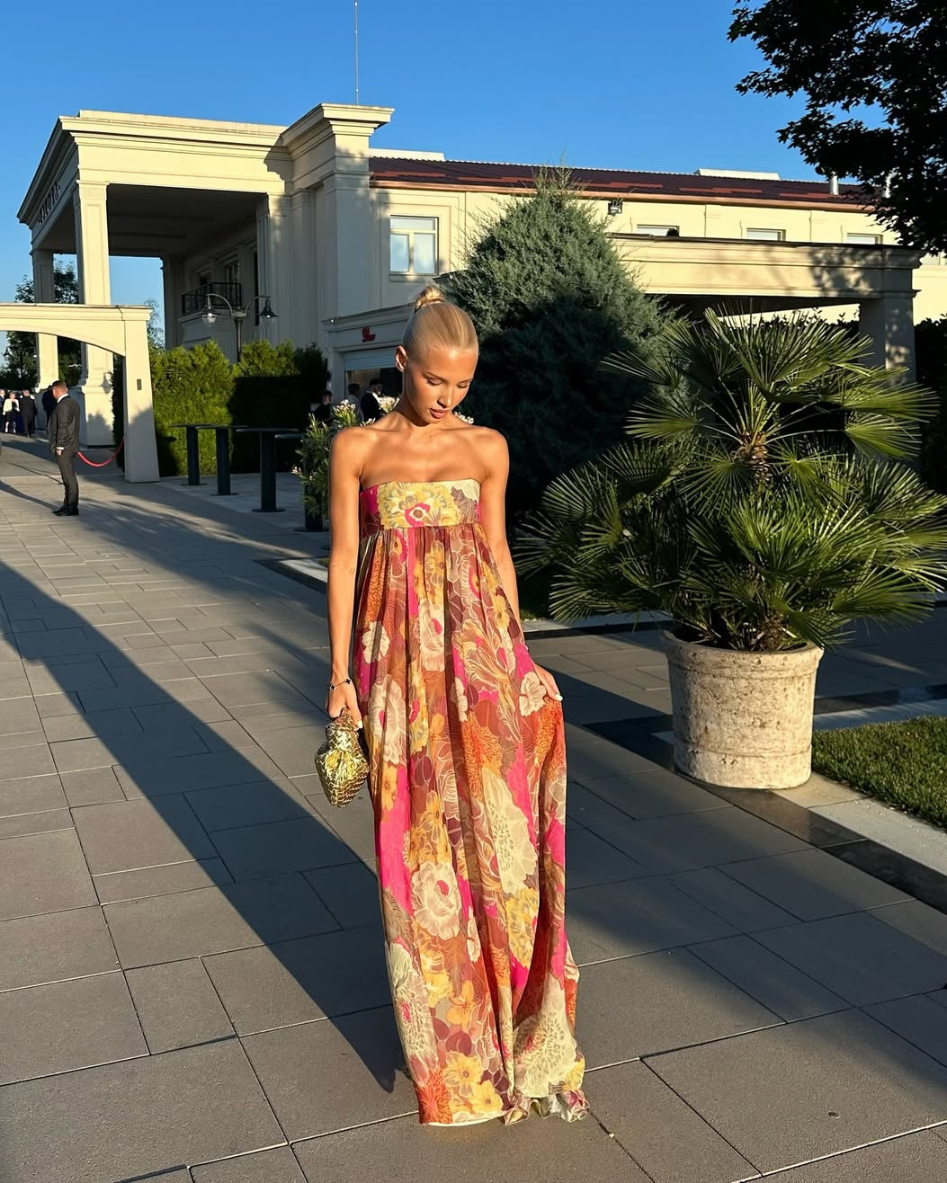 Maelynn | Robe Maxi Été Fleurie Sans Manches pour Invitées de Mariage