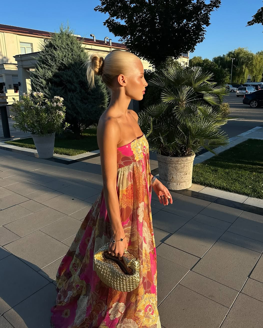 Maelynn | Robe Maxi Été Fleurie Sans Manches pour Invitées de Mariage