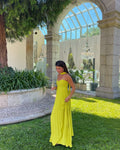 Makayla | Robe Maxi Plissée Sans Manches pour Invitées de Mariage