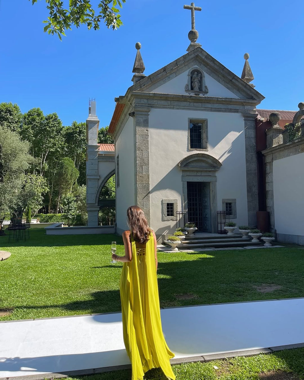 Makayla | Robe Maxi Plissée Sans Manches pour Invitées de Mariage
