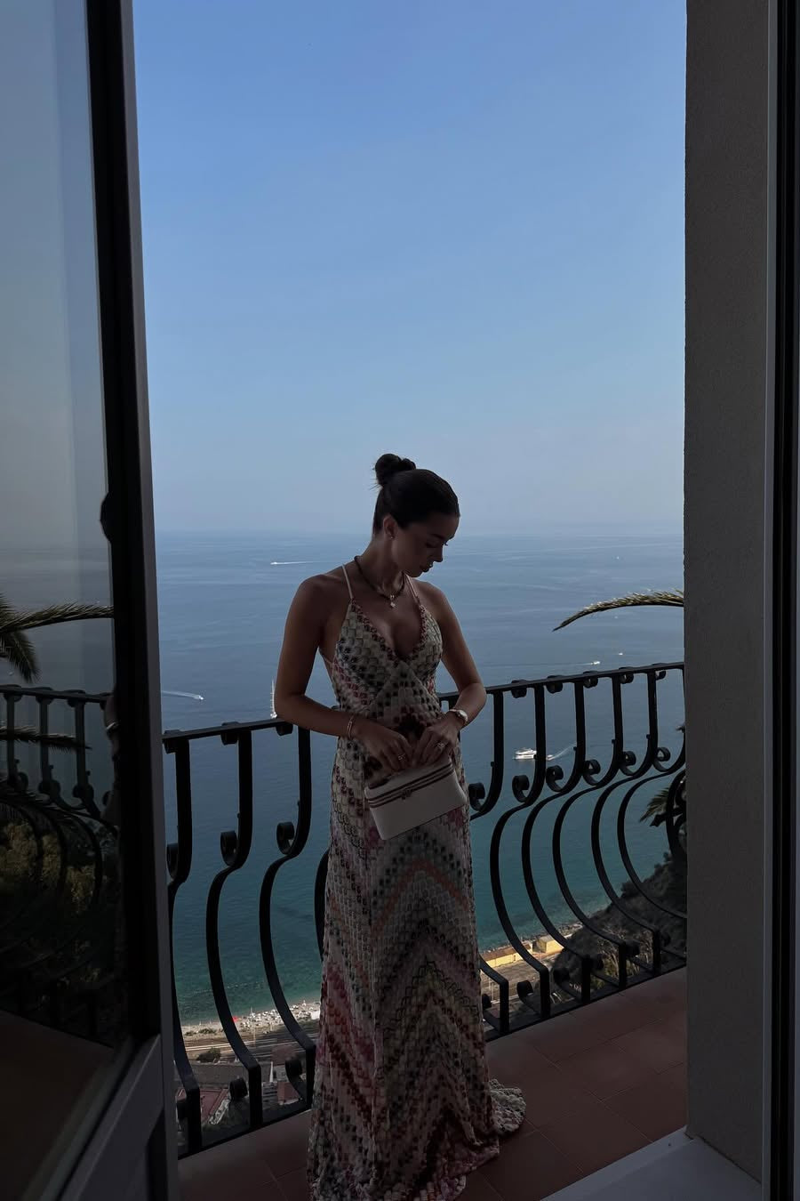 Marie | Robe maxi en crochet à bretelles spaghetti et décolleté en V pour femmes