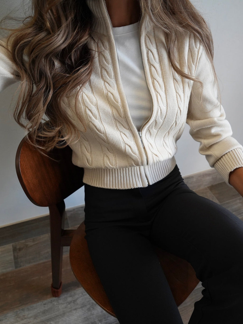 Marleigh | Gilet long à col montant zippé pour femmes