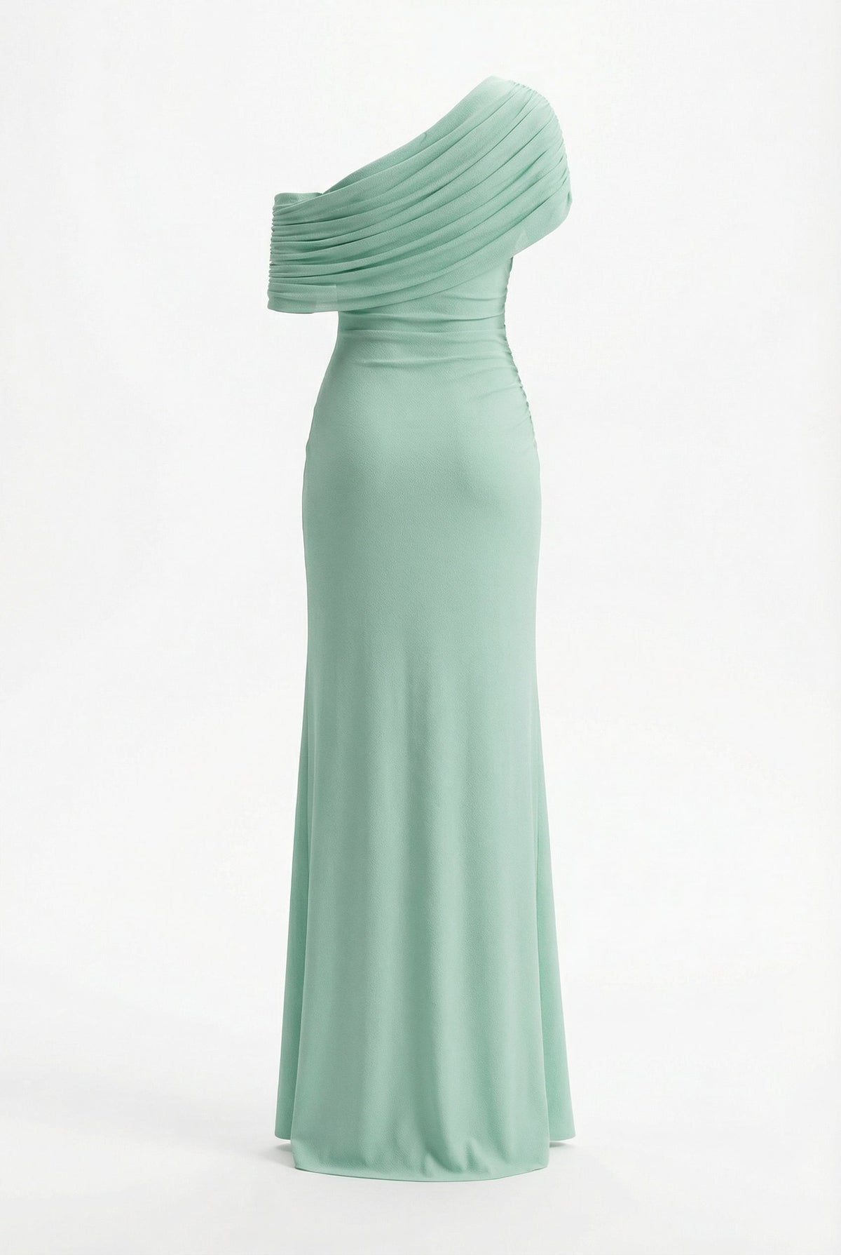 Melanie | Robe de soirée maxi drapée à épaules dénudées pour femmes