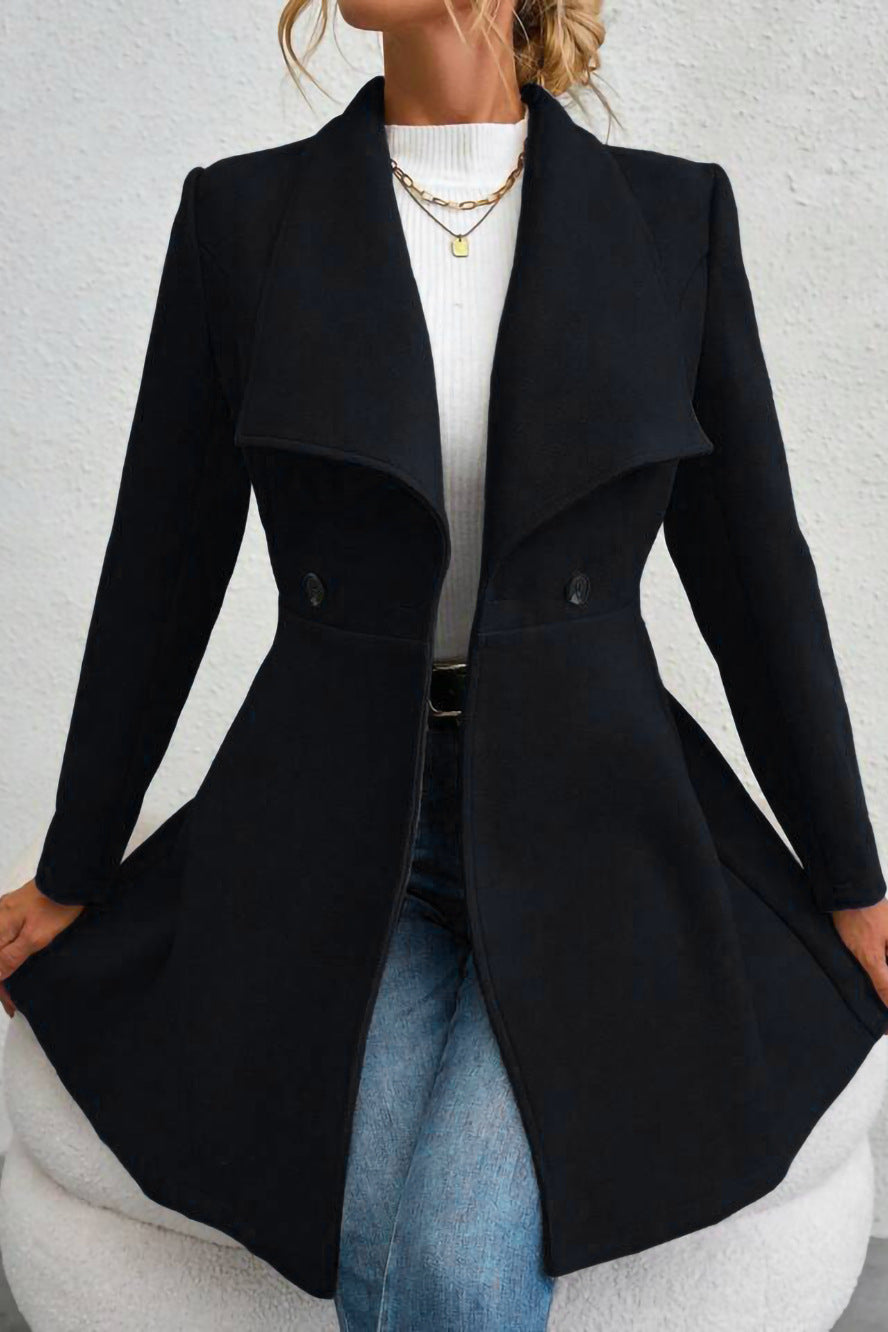 Meredith | Veste longue à col châle ouvert pour femmes