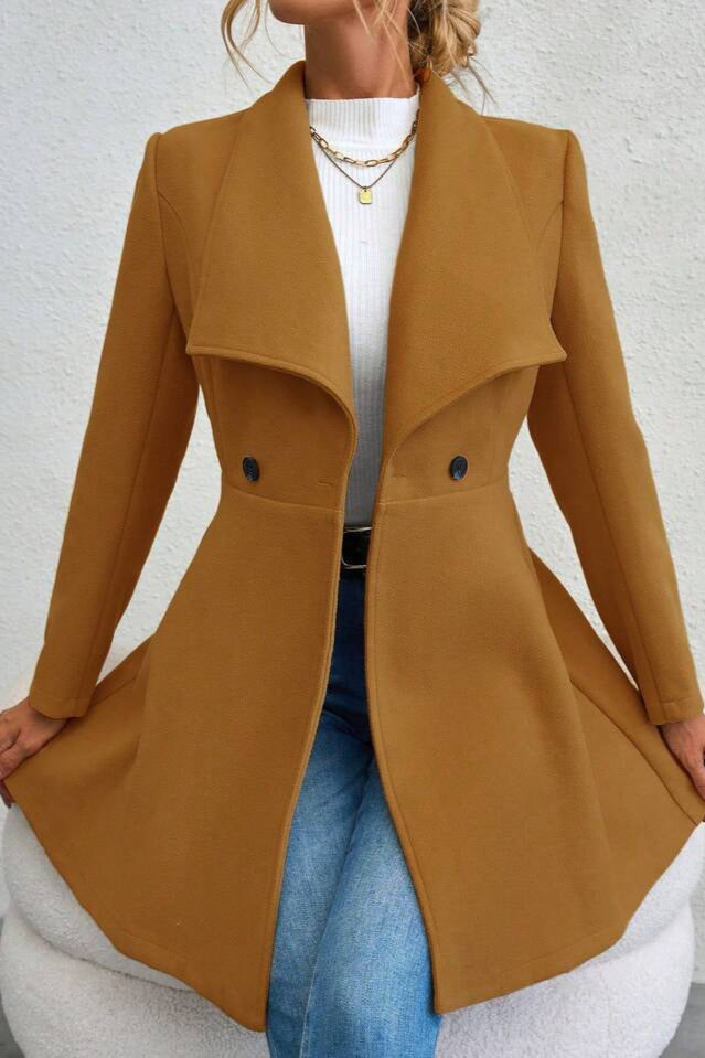 Meredith | Veste longue à col châle ouvert pour femmes
