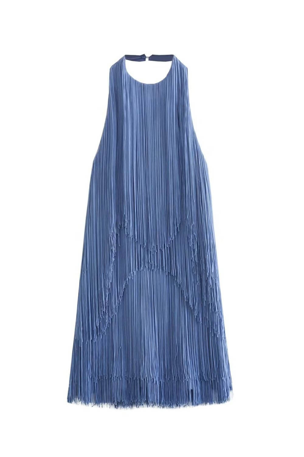 Millie | Robe de Soirée Mini à Franges à Col Halter pour Femme