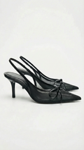 Moore | Sandales à Talons Slingback à Bout Pointu en Maille pour Femmes