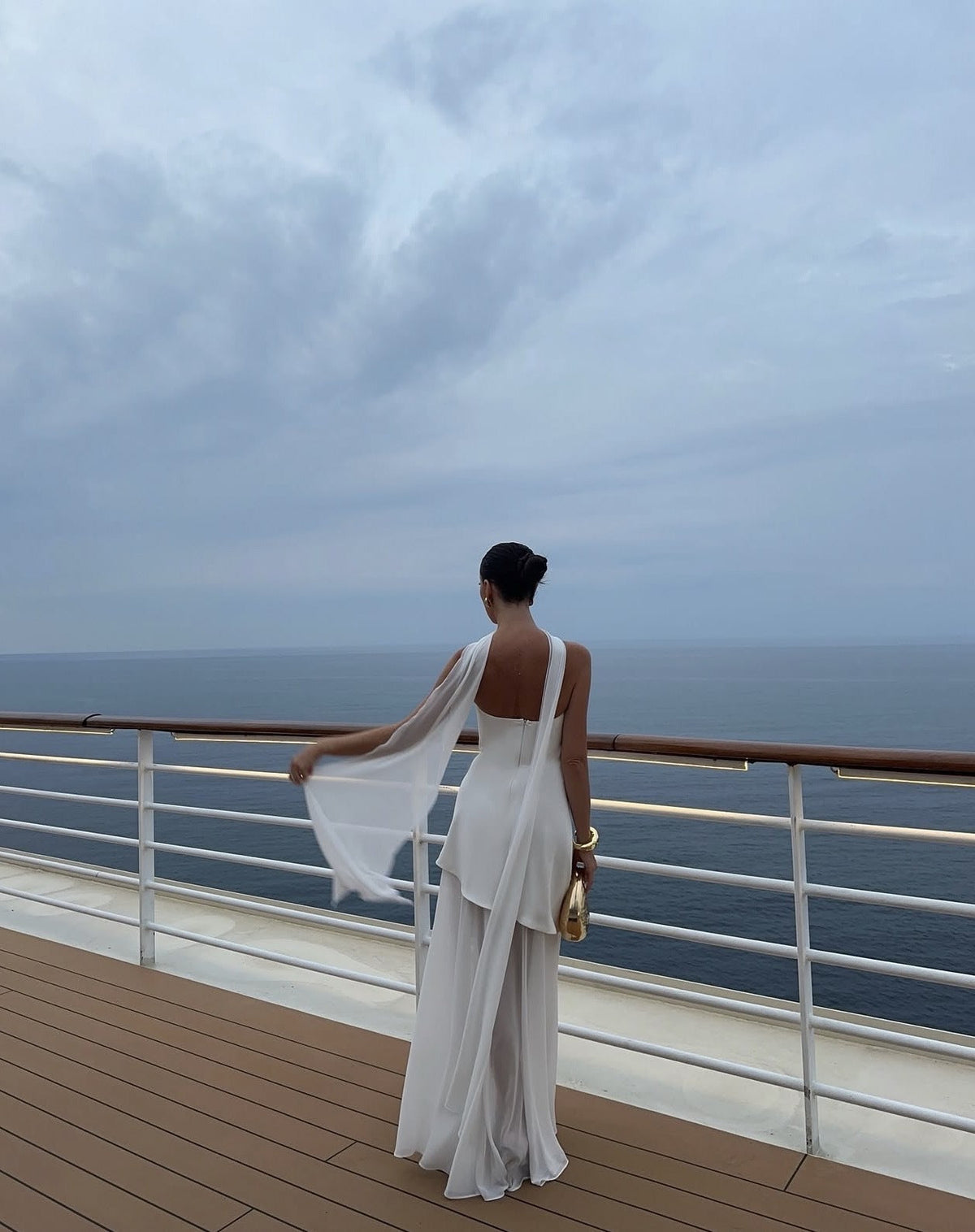 Noella | Robe Maxi Sans Manches pour Invitées de Mariage avec Écharpe