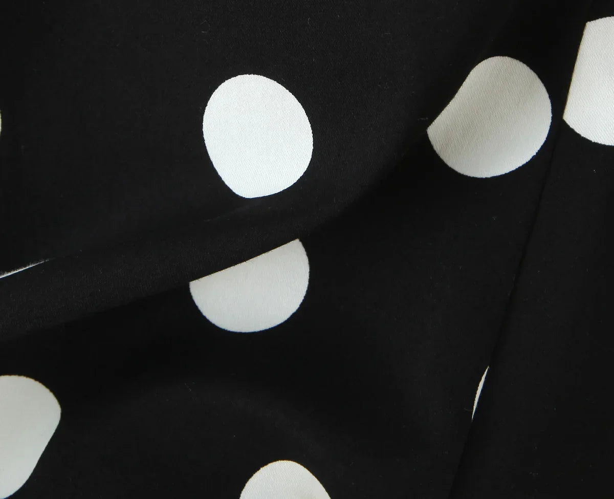 Paige | Haut Halter à Pois Profond V pour Femmes