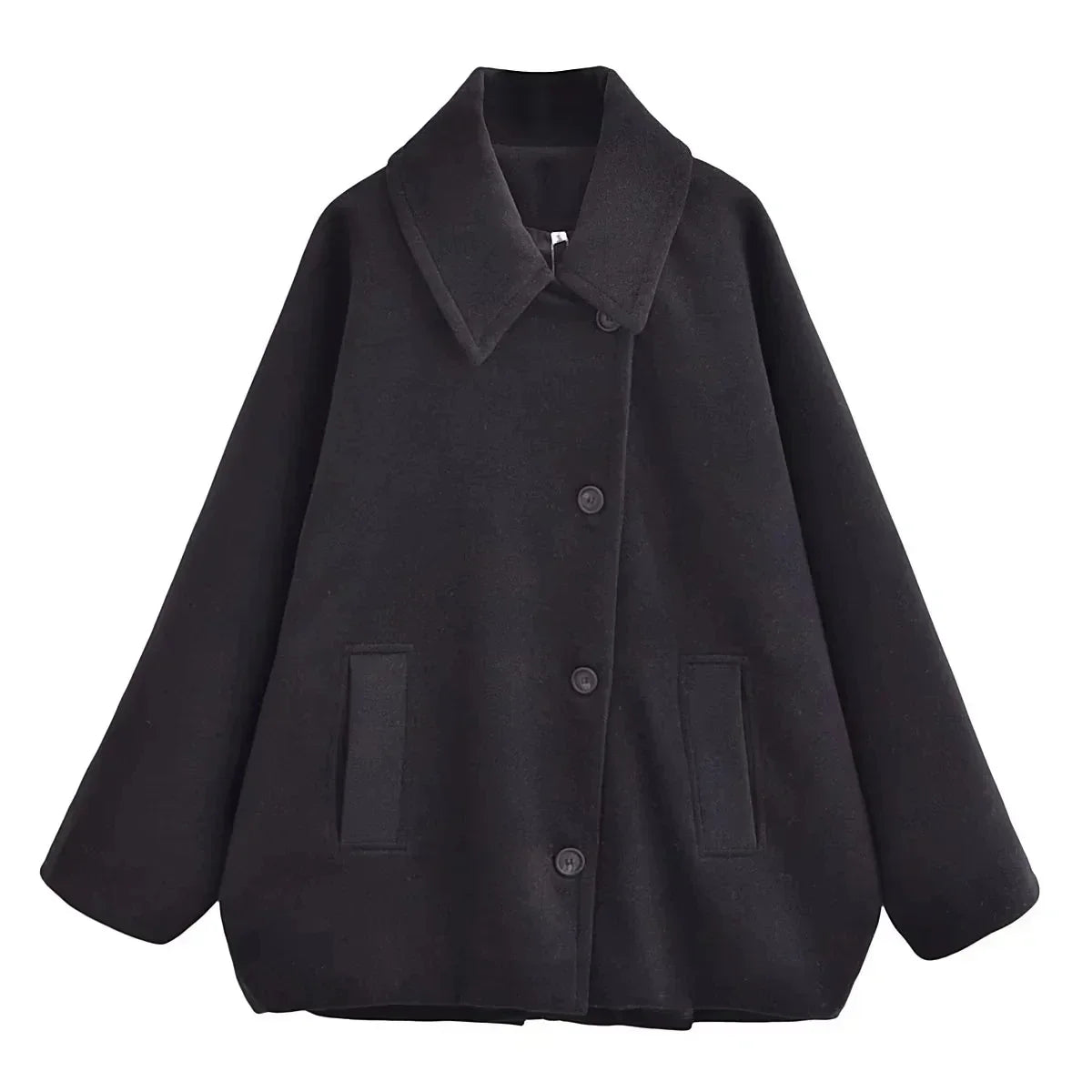 Patricia | Veste en laine mélangée oversize à revers pour femmes