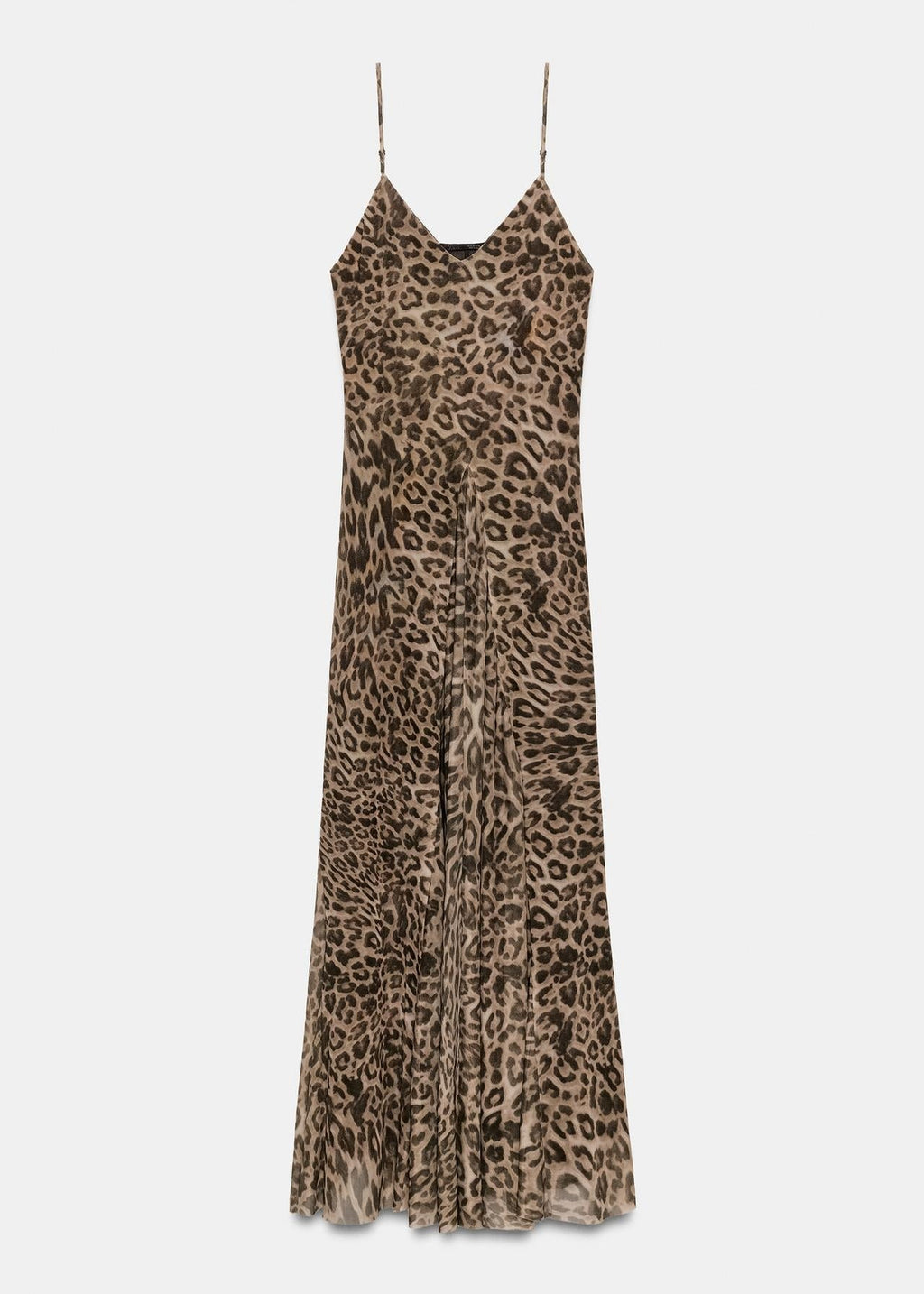 Pixie | Robe Maxi d'Été à Imprimé Léopard pour Femme avec Bretelles Fines