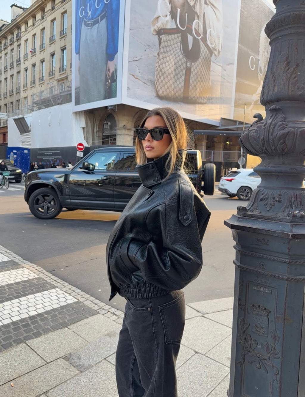 Reagan | Veste Biker Oversized en Similicuir pour Femmes