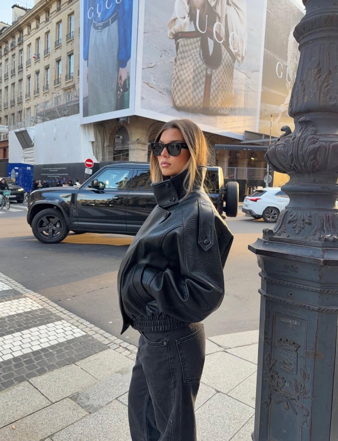 Reagan | Veste Biker Oversized en Similicuir pour Femmes
