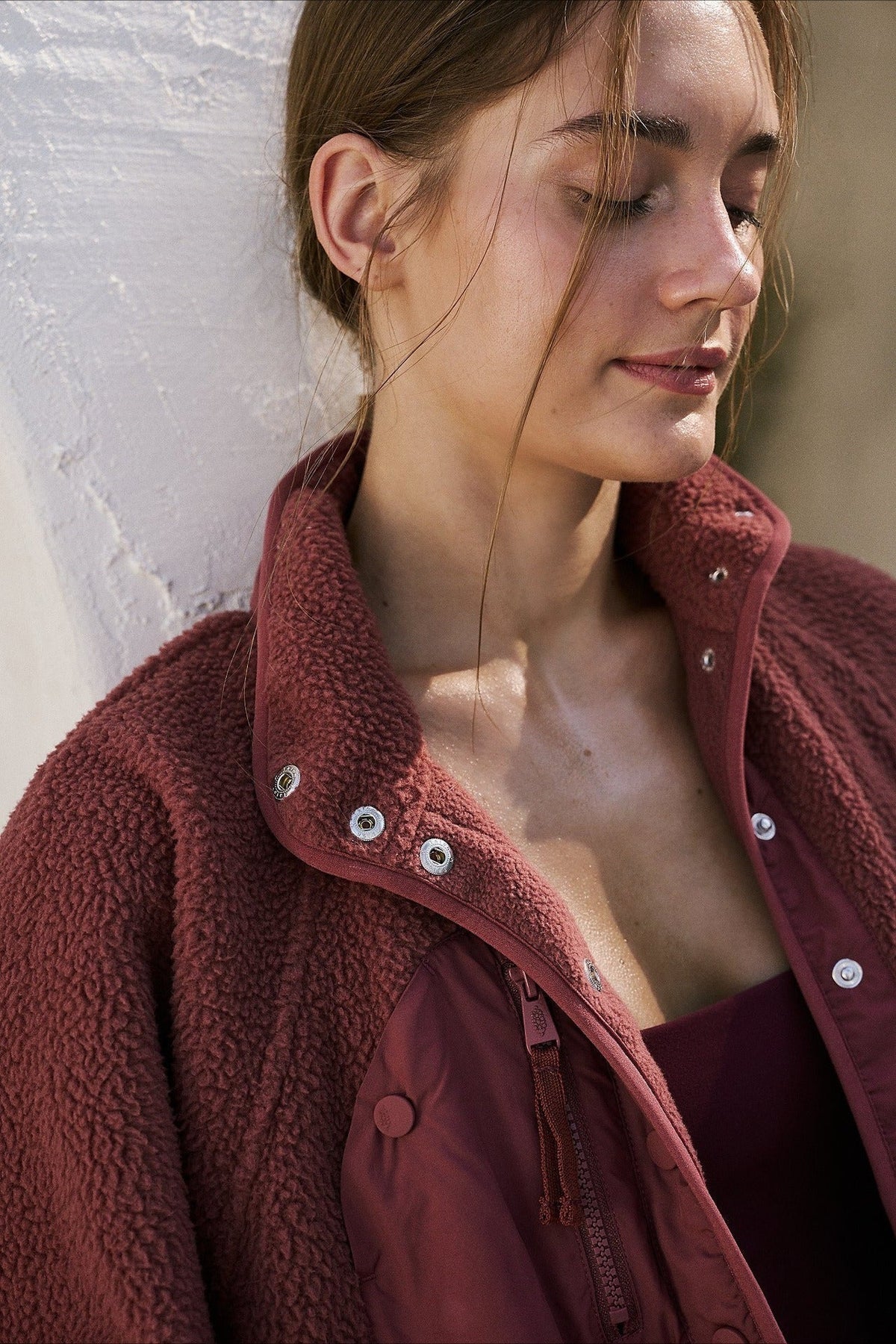 Regine | Veste Teddy en Fleece Sherpa pour Femmes avec Boutons