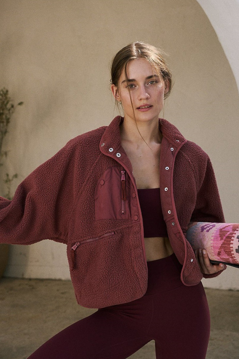 Regine | Veste Teddy en Fleece Sherpa pour Femmes avec Boutons