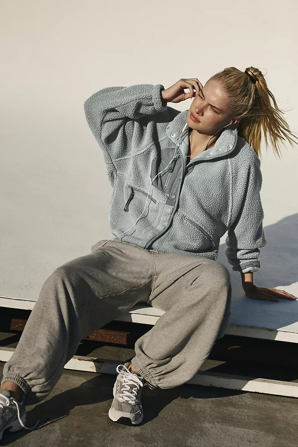 Regine | Veste Teddy en Fleece Sherpa pour Femmes avec Boutons