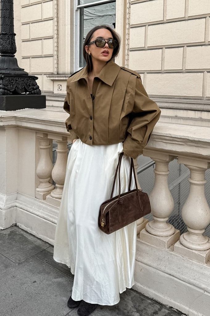 Shannon | Veste utilitaire cropped à col montant pour femmes