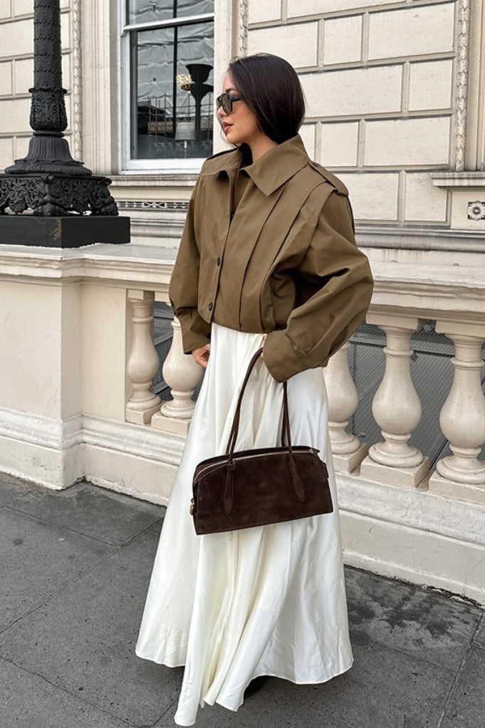 Shannon | Veste utilitaire cropped à col montant pour femmes
