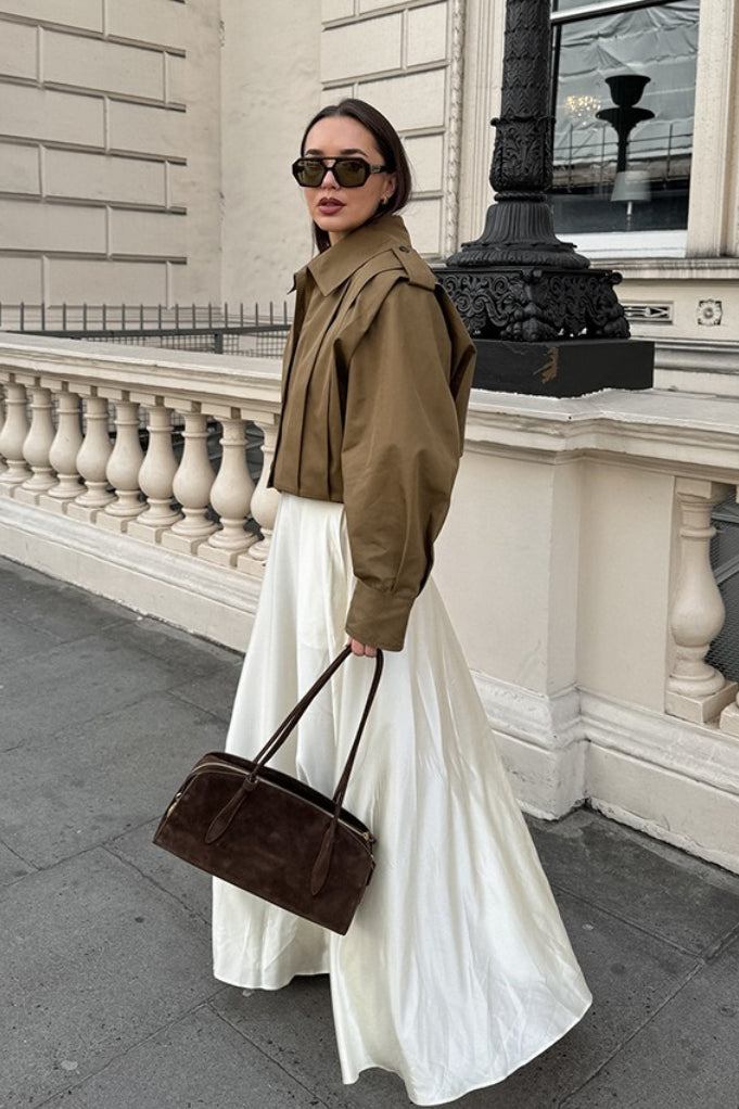 Shannon | Veste utilitaire cropped à col montant pour femmes