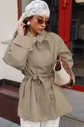 Sonia | Manteau trench à col pointu ceinturé pour femmes