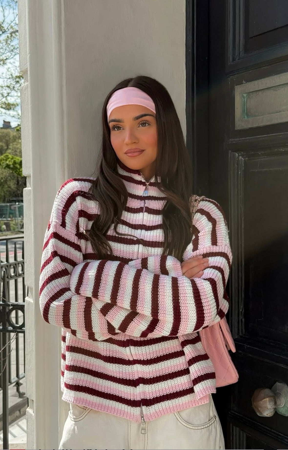 Tori | Pull en maille rayé oversize pour femmes