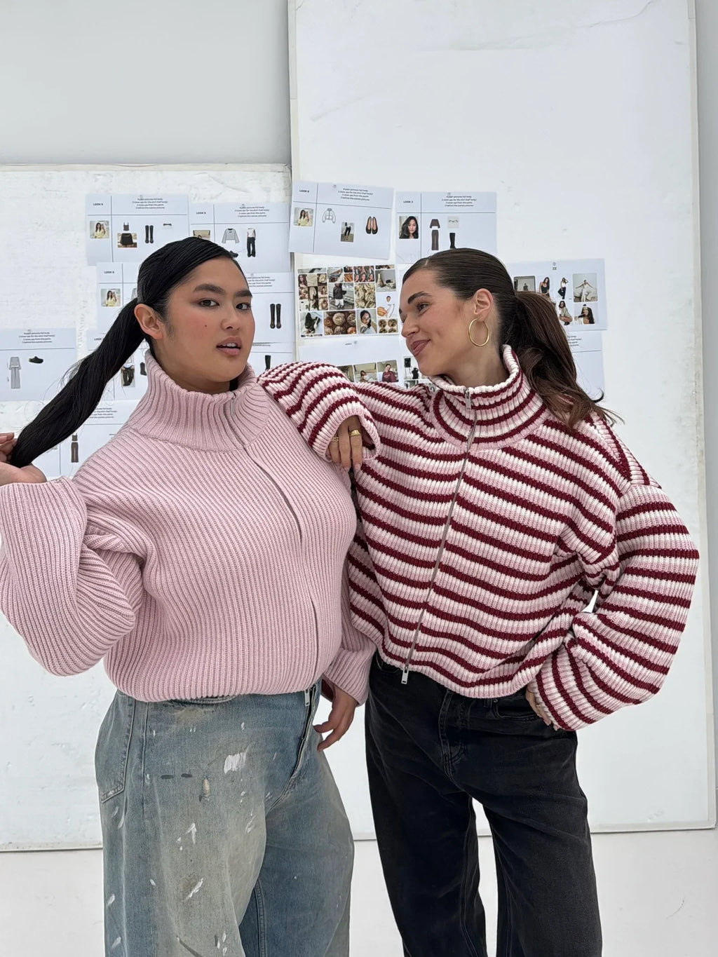 Tori | Pull en maille rayé oversize pour femmes