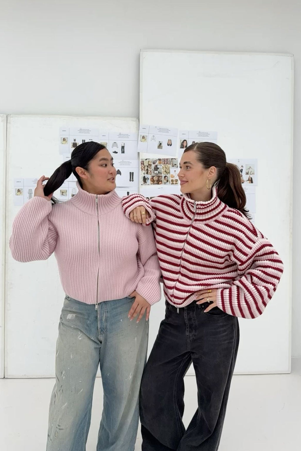Tori | Pull en maille rayé oversize pour femmes