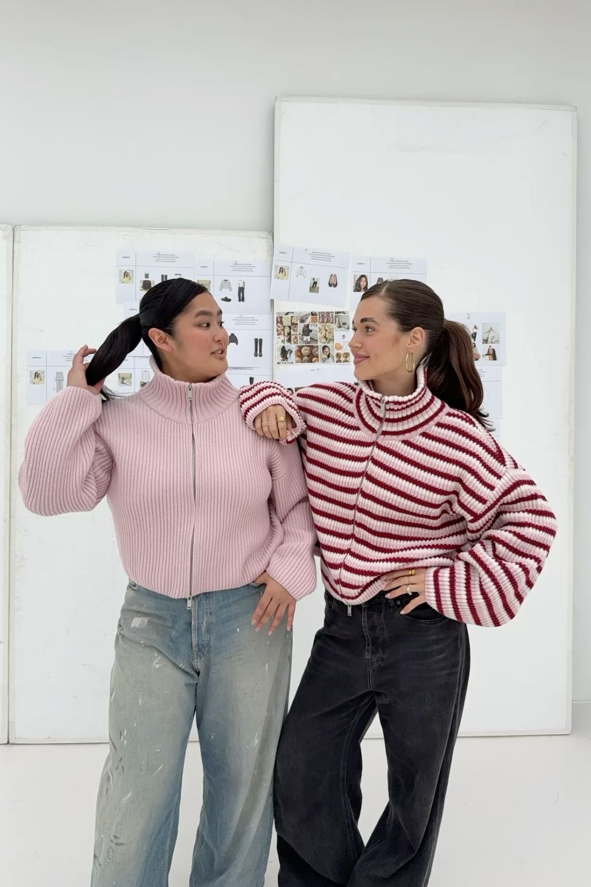 Tori | Pull en maille rayé oversize pour femmes