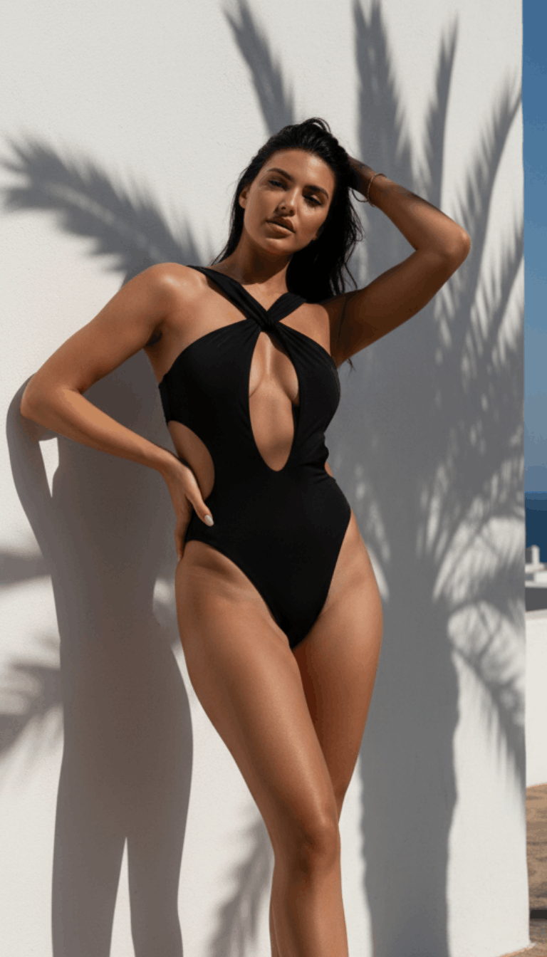 Trixie | Maillot de bain une pièce à imprimé et découpe pour femmes