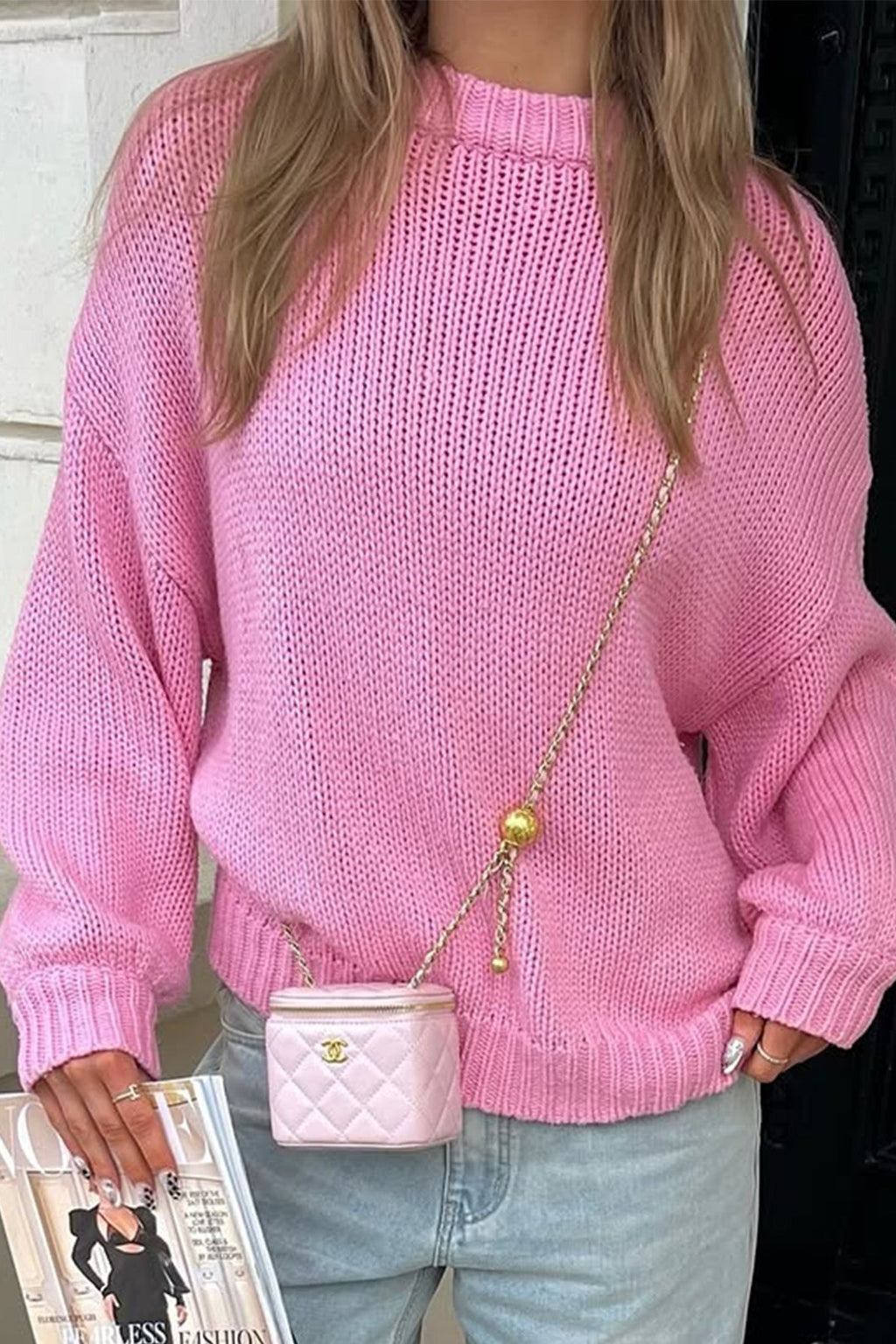 Vida | Pull Chunky à Épaules Tombantes pour Femmes à Manches Longues