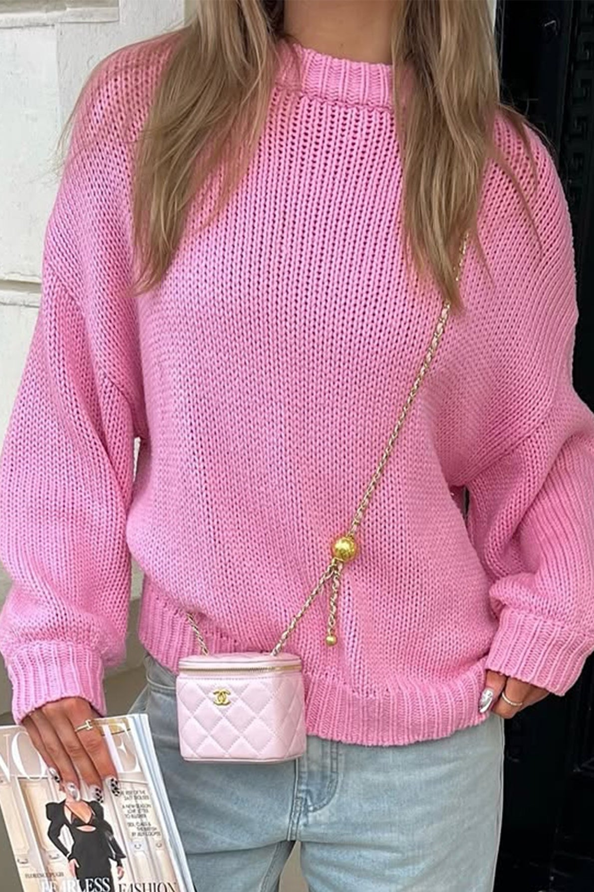 Vida | Pull Chunky à Épaules Tombantes pour Femmes à Manches Longues
