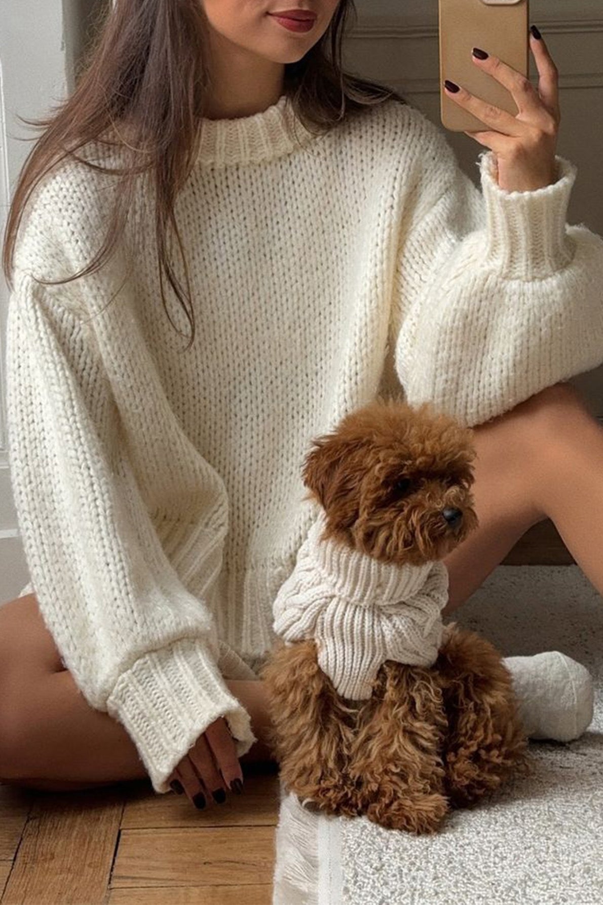 Vida | Pull Chunky à Épaules Tombantes pour Femmes à Manches Longues