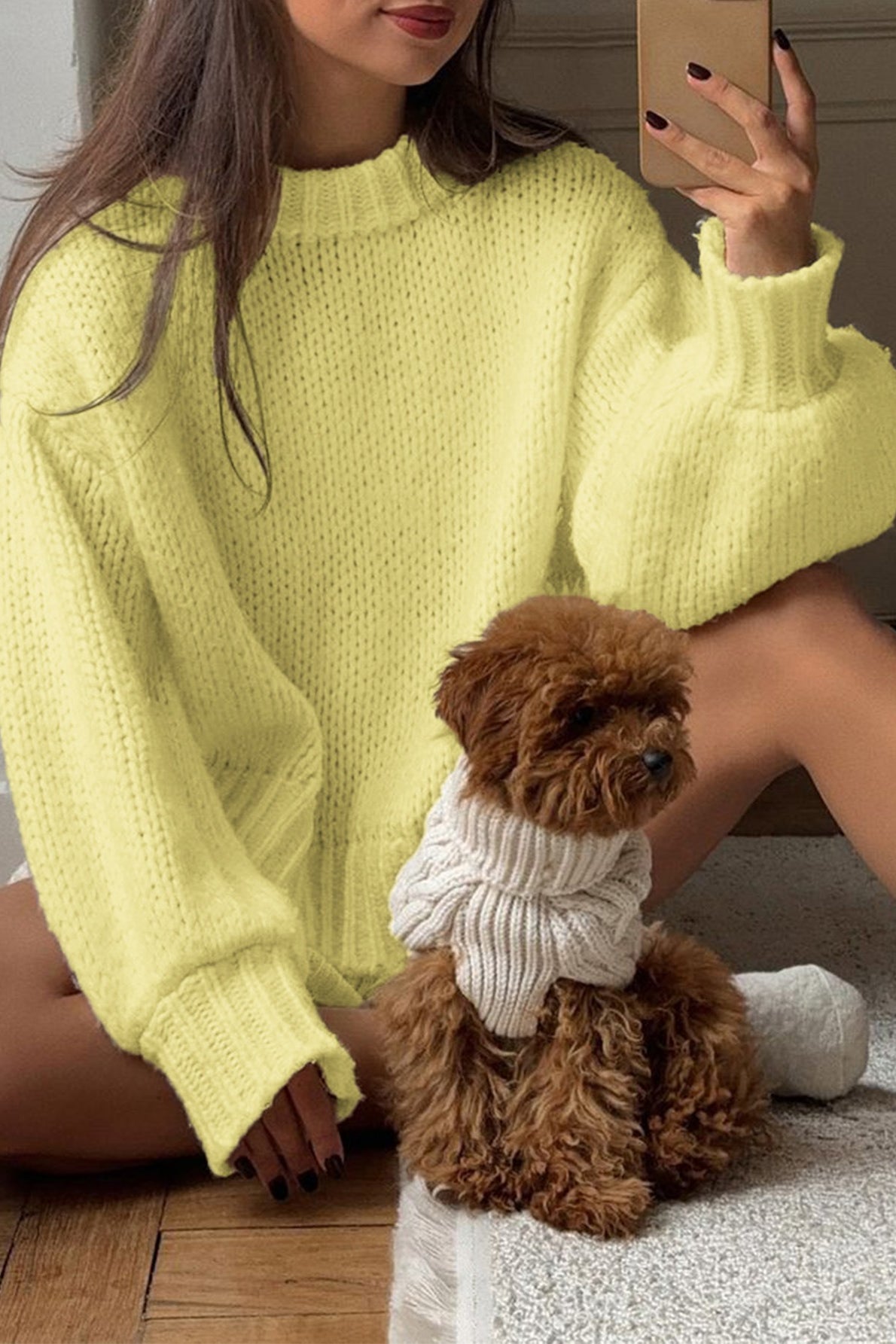Vida | Pull Chunky à Épaules Tombantes pour Femmes à Manches Longues