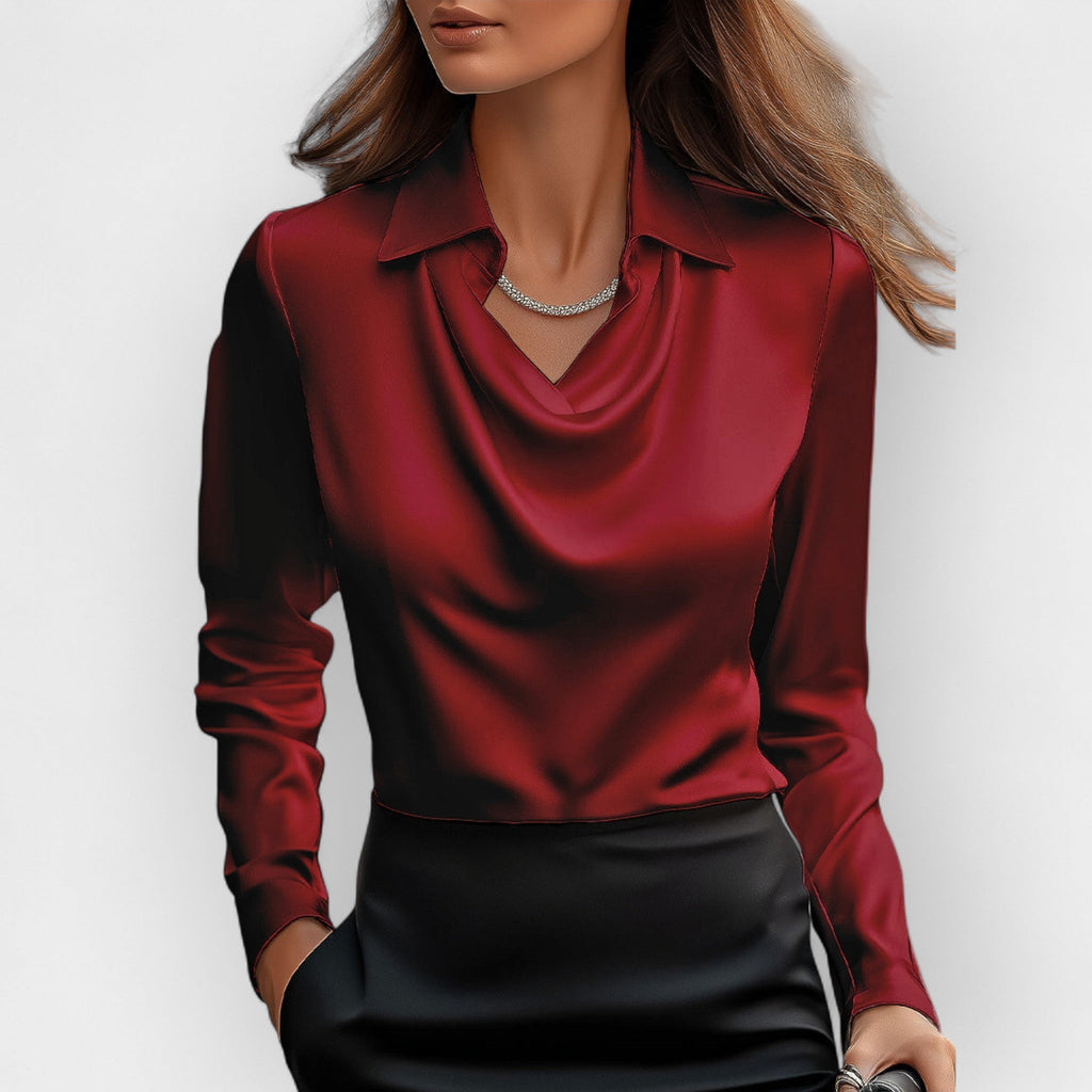 Blouses pour femmes | Chemisier pour femmes | Col en cascade & allure soignée