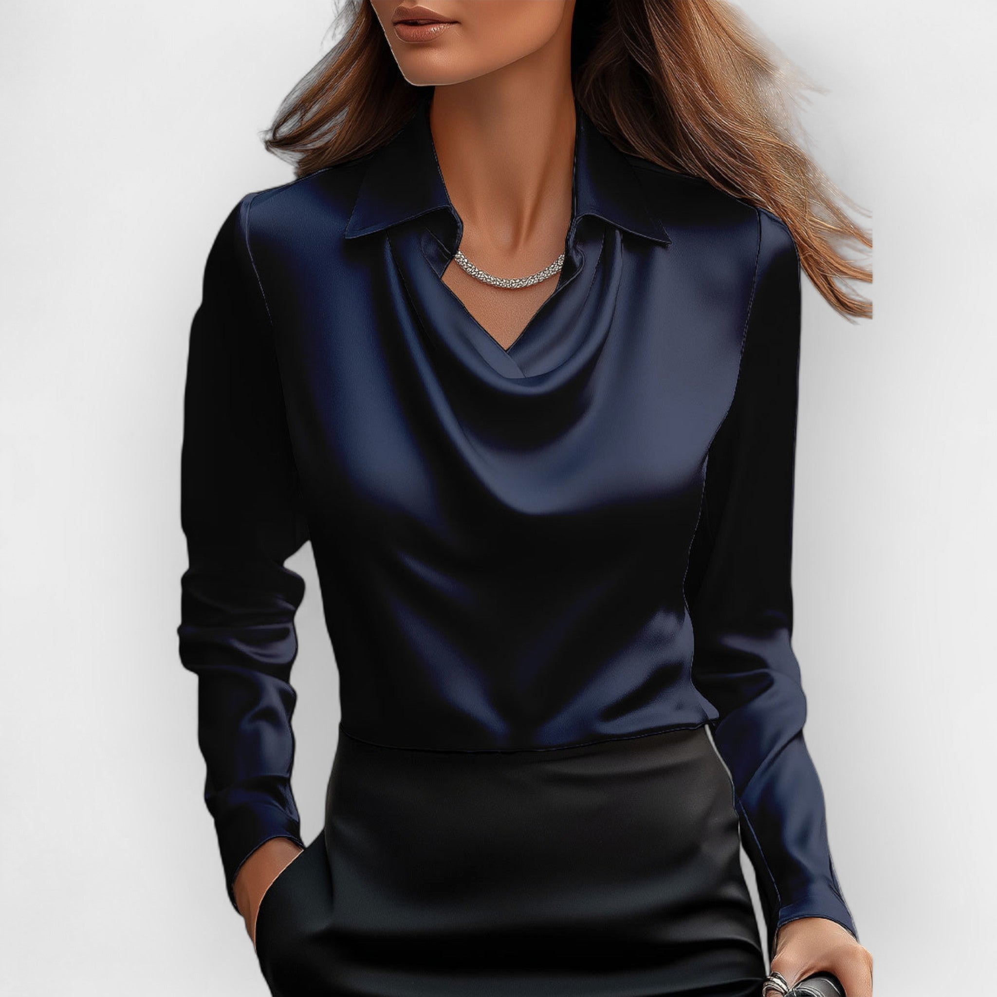 Blouses pour femmes | Chemisier pour femmes | Col en cascade & allure soignée