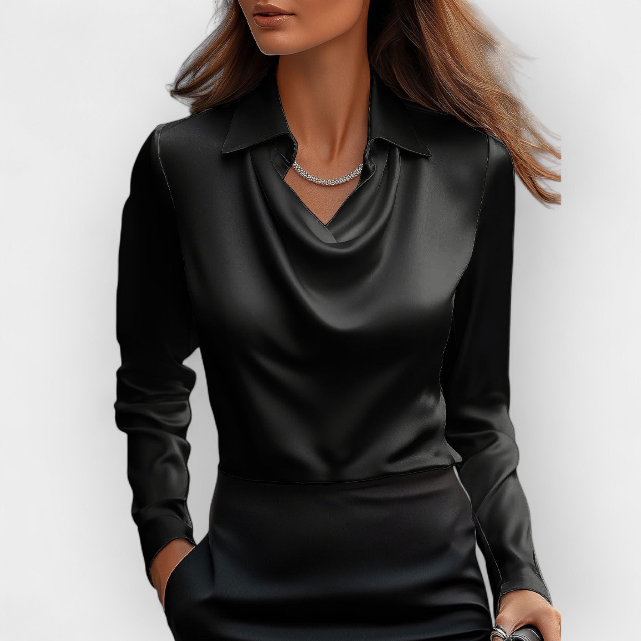 Blouses pour femmes | Chemisier pour femmes | Col en cascade & allure soignée